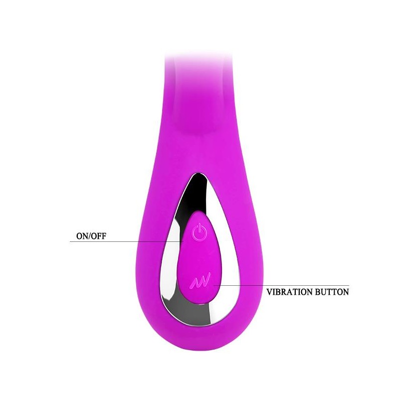 Wibrator z masażerem łechtaczki gspot 19cm 10 tryb